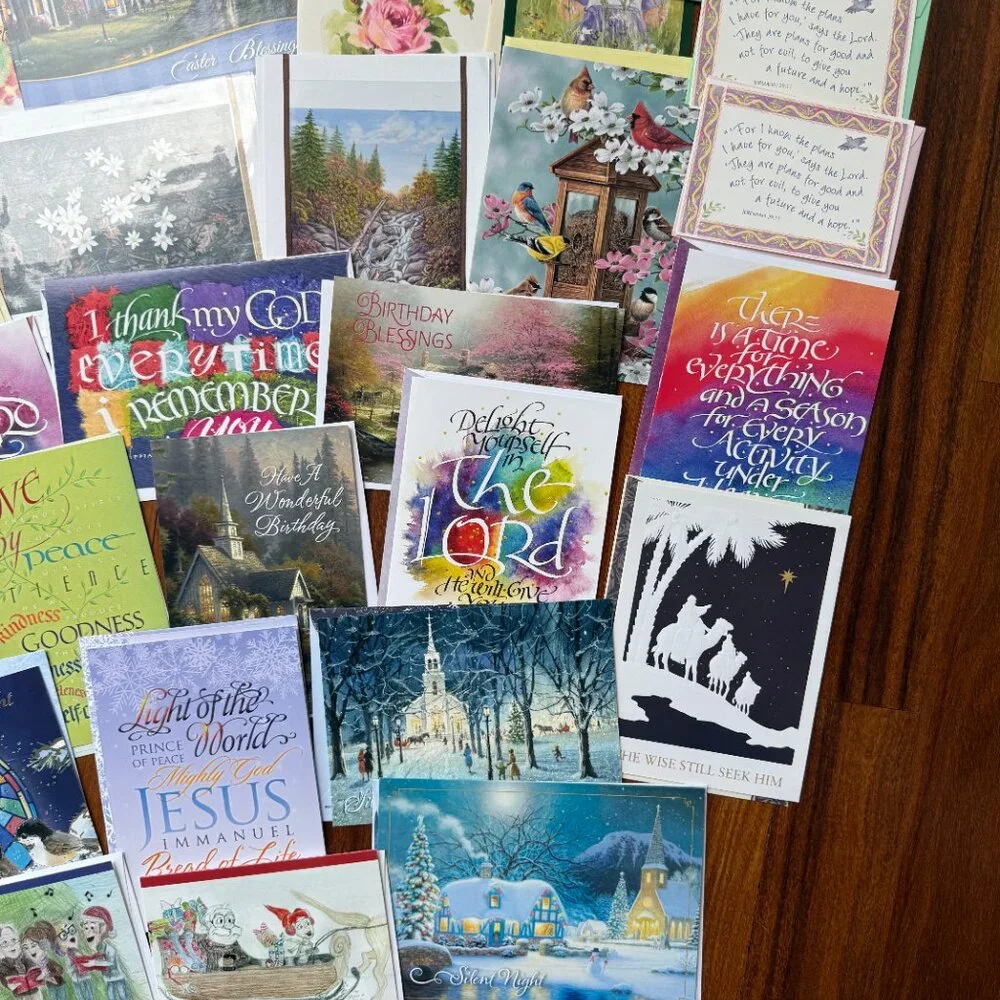 42 Assorted Christian Greeting Cards - NEW